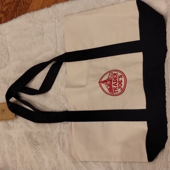 trader joe’s Handbags - Trader Joe's Tote Bag Cotton Reusable NWT